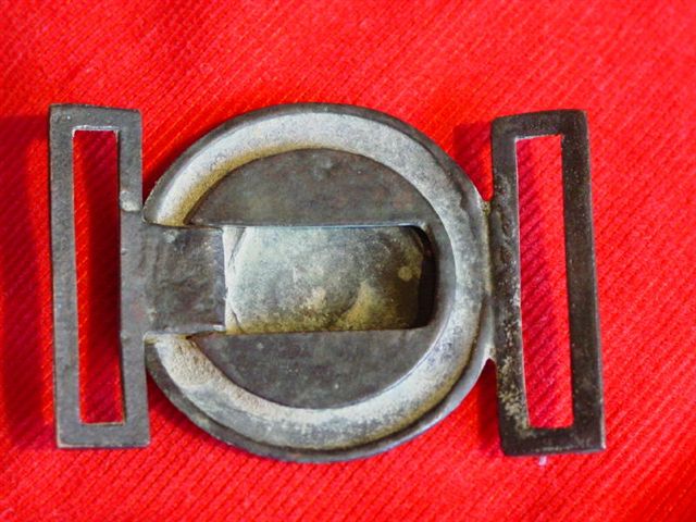 Vtg CS Civil War 2 Pc Brass Belt Buckle Military Enactor Reproduction –