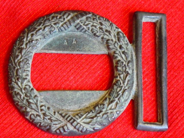 Vtg CS Civil War 2 Pc Brass Belt Buckle Military Enactor Reproduction –